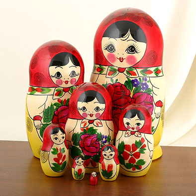 Grande poupée russe décorative vintage pop - Décoration